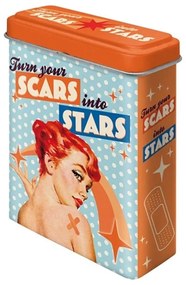 Κουτί Χανζαπλαστ Turn Your Scars Into Stars 86106 Μεταλλικό 7x3x10cm Orange Nostalgic Μέταλλο