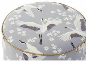Υποπόδια DKD Home Decor Μπλε Λευκό Πράσινο Ξύλο Βελούδο Πουλί Ανατολικó 35 x 35 x 35 cm (x2)