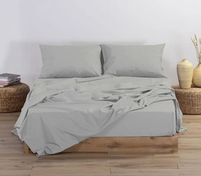 Σεντόνι King Size Με Λάστιχο Basic 1212-Silver Grey 180x200+35 - Nef-Nef Homeware