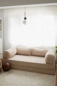 3-Seat Sofa-Bed Nook - Beige Beige