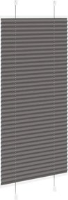 vidaXL Πλισέ περσίδα Μαύρο 65x100 cm Πλάτος υφάσματος 64,4 cm