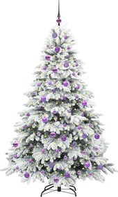 vidaXL Τεχνητό Χριστουγεννιάτικο Δέντρο Λευκό 180 cm ΠΕ και PVC