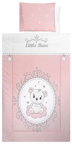 Σετ Προίκας Μωρού κούνιας 4τεμ. 70x140cm  Little Bear Pink 20800025902 Lorelli