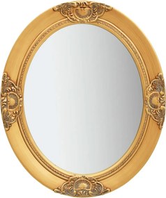 vidaXL Καθρέφτης Τοίχου με Μπαρόκ Στιλ Χρυσός 50 x 60 εκ.