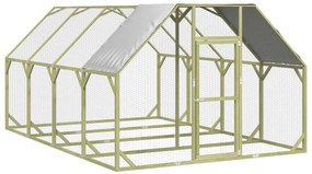 vidaXL Κοτέτσι 268x400x190 εκ. από Μασίφ Εμποτισμένο Ξύλο Πεύκου