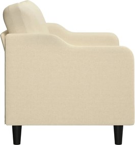 vidaXL Καναπές Διθέσιος Κρεμ 120 εκ. Υφασμάτινος