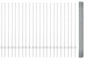 vidaXL Φράκτης  με 44 U Posts Ασημί 1.4x50 μ χάλυβα