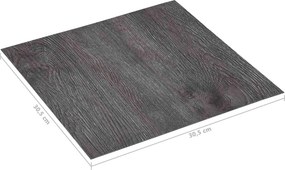 vidaXL Πλάκες Δαπέδου 5,11 τ.μ. 55 pcs PVC Μαύρο και Γκρι