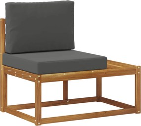 vidaXL Σειρά Καναπέ Εξωτερικού 6 Τεμάχιο Φυσικό και Ανθρακί