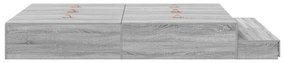 vidaXL Κρεβάτι αποθήκευσης  Γκρι Sonoma 140x200 εκ