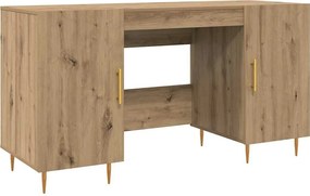vidaXL Γραφείο artisan δρυς 140 x 50 x 75 εκ. Επεξεργασμένο ξύλο