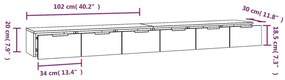 vidaXL Ντουλάπια Τοίχου 2 τεμ. Λευκό. 102x30x32 εκ. Επεξ. Ξύλο