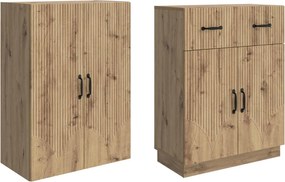 vidaXL Σέτ Ντουλαπιών 2 τμχ. Artisan Δρυς Επεξεργασμένο Ξύλο