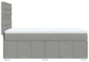 ΚΡΕΒΑΤΙ BOXSPRING ΜΕ ΣΤΡΩΜΑ ΑΝΟΙΧΤΟ ΓΚΡΙ 90X200 ΕΚ. ΥΦΑΣΜΑΤΙΝΟ 3293865