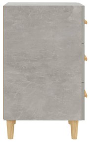 vidaXL Κομοδίνο Γκρι Σκυροδέματος 40x40x66 εκ. από Επεξεργασμένο Ξύλο