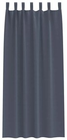 vidaXL Κουρτίνες με κουρτίνες 2 pcs Ανθρακί 245x140εκ. Πολυεστέρας