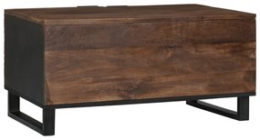 vidaXL Τραπέζι σαλονιού - 80 x 50 x 40 εκ, φτιαγμένο από γερό ξύλο και μηχανικά ξύλα.