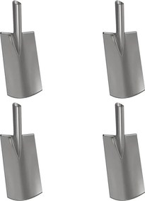 vidaXL Κεφάλι Φτυαριού 4 pcs Ασημί 43 x 17 εκ.