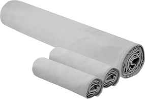vidaXL Σύνολο πετσέτας αθλητισμού 3 pcs Γκρι