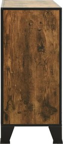 vidaXL Ντουλάπι Αποθήκευσης Ρουστίκ Καφέ 72x36x82 εκ. Μέταλλο / MDF