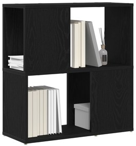 vidaXL Ράφι Βιβλιοθήκης σε Μαύρη Δρυς 60x24x63 εκ. από Επεξεργασμένο Ξύλο