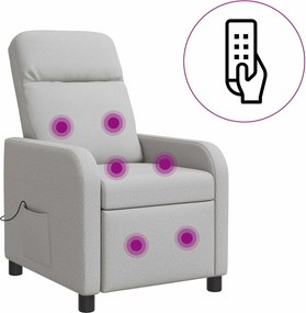 vidaXL Κάθισμα μασάζ Σκίουρος Γκρί Ύφασμα
