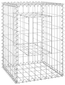 vidaXL Συρματοκιβώτια Στύλοι 2 τεμ. 40 x 40 x 60 εκ. Σιδερένιοι