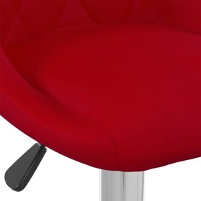 vidaXL Σκαμπό Μπαρ Μπορντό Βελούδινο