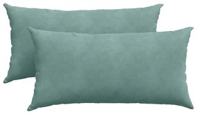 vidaXL Μαξιλάρι Καναπέ 2 pcs Θαλασσί 80 x 40 cm Υφασμάτινο Κορντουρά