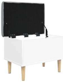 vidaXL Παγκάκι Αποθήκευσης Λευκό 62 x 42 x 46 εκ. από Επεξεργ. Ξύλο