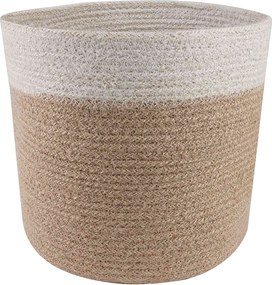 vidaXL Σετ Γλαστρών 2 pcs Φυσικό και Λευκό Ø 21 x 21 εκ