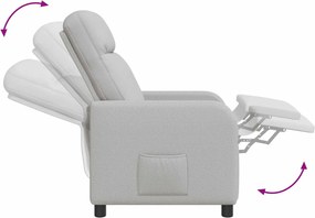 vidaXL Αναπαυτική Καρέκλα Σκίουρος Γκρί Ύφασμα