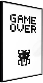 Αφίσα - Game Over - 20x30 - Μαύρο - Χωρίς πασπαρτού