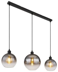 Κρεμαστό Φωτιστικό Οροφής 3xΕ27 Μαύρο Newcastle 58227-3HB Globo Lighting-58227-3HB-Μαύρο 58227-3HB
