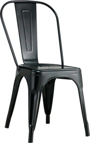 Καρέκλα Utopia pakoworld μαύρο μέταλλο 44x44x85εκ