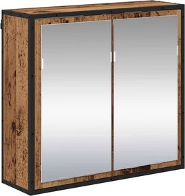 vidaXL Ράφι Τοίχου Παλιό ξύλο 65 x 20 x 60 εκ