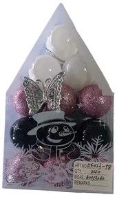 Σετ Χριστουγεννιάτικες μπάλες - 4cm - 12pcs - 023582