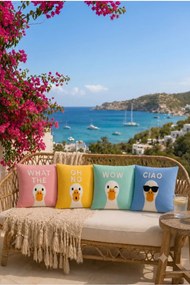 Stewehome Σετ 4 τεμαχίων διακοσμητικών μαξιλαροθηκών με ψηφιακή εκτύπωση 3D μποέμ στυλ 43x43 cm