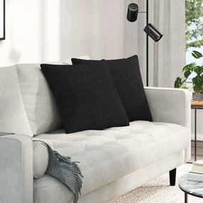 vidaXL Μαξιλάρι Καναπέ 2 pcs ύφασμα Μαύρο 50 x 50 cm