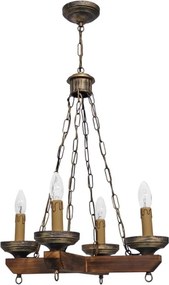 Φωτιστικό Οροφής Πολύφωτο Heronia Rustic 30-0076 Bronze