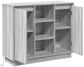 vidaXL Κομοδίνο Γκρίζο Σονομα 90 x 32 x 75 εκ Επεξεργασμένο ξύλο
