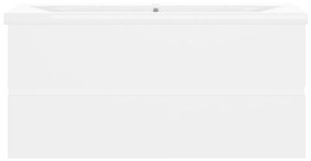 vidaXL Ντουλάπι Μπάνιου με Νιπτήρα Λευκό από Μοριοσανίδα
