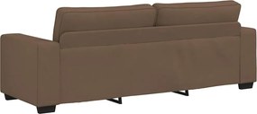 vidaXL Τριθέσιος Καναπές Καφέ 220x77x82 εκ. Ύφασμα