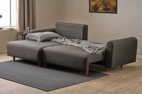 Corner Sofa-Bed Mane Left - Anthracite Anthracite