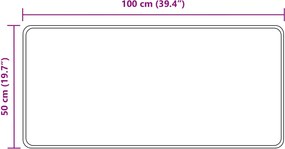 vidaXL Χαλί Runner MARSA Μαύρο 50 x 100 cm Πολυέστερ και PVC