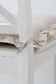 Stewehome Μαξιλάρι καρέκλας με βολάν και κορδόνια 42x42 cm