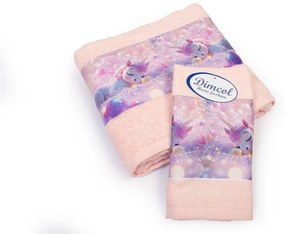 Σετ Πετσέτες 2τμχ Μπεμπέ Βαμβακερές Dreaming Unicorn 320 Pink DimCol