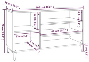 ΠΑΠΟΥΤΣΟΘΗΚΗ ΓΥΑΛΙΣΤΕΡΟ ΛΕΥΚΟ 102X36X60 ΕΚ. ΕΠΕΞΕΡΓΑΣΜΕΝΟ ΞΥΛΟ 819750