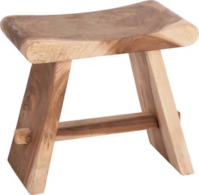 Σκαμπό Saddle pakoworld suar ξύλο σε φυσική απόχρωση 50x30x50εκ