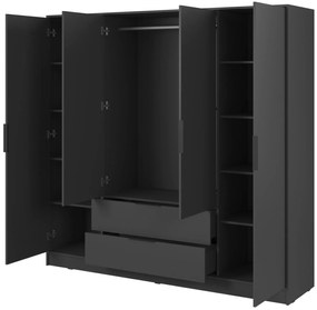 Ντουλάπα Nelly IV τετράφυλλη-Gkri Skouro